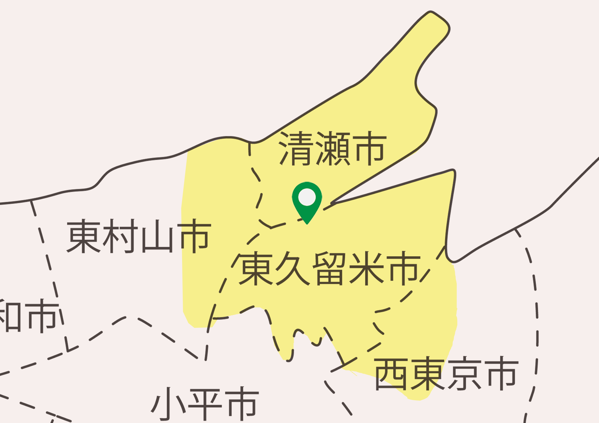 営業エリアの地図