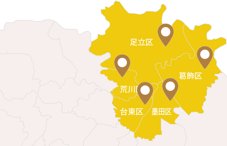台東店の営業エリア